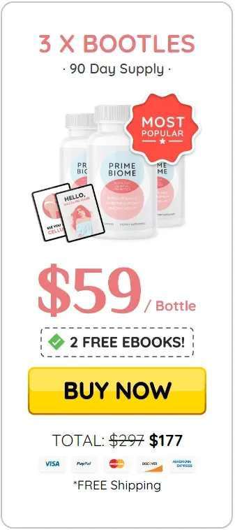 PrimeBiome - 3 bottle pricing